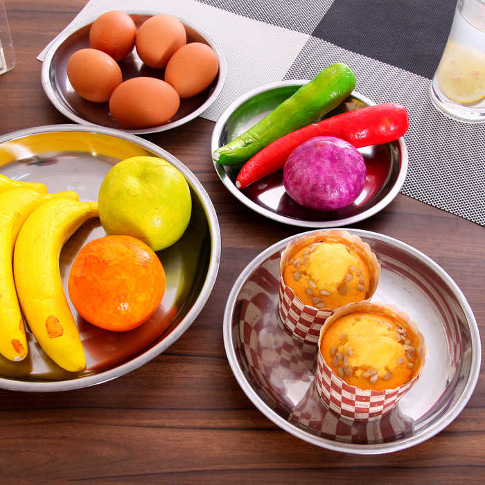 Тарелка нерж. "555" 24см