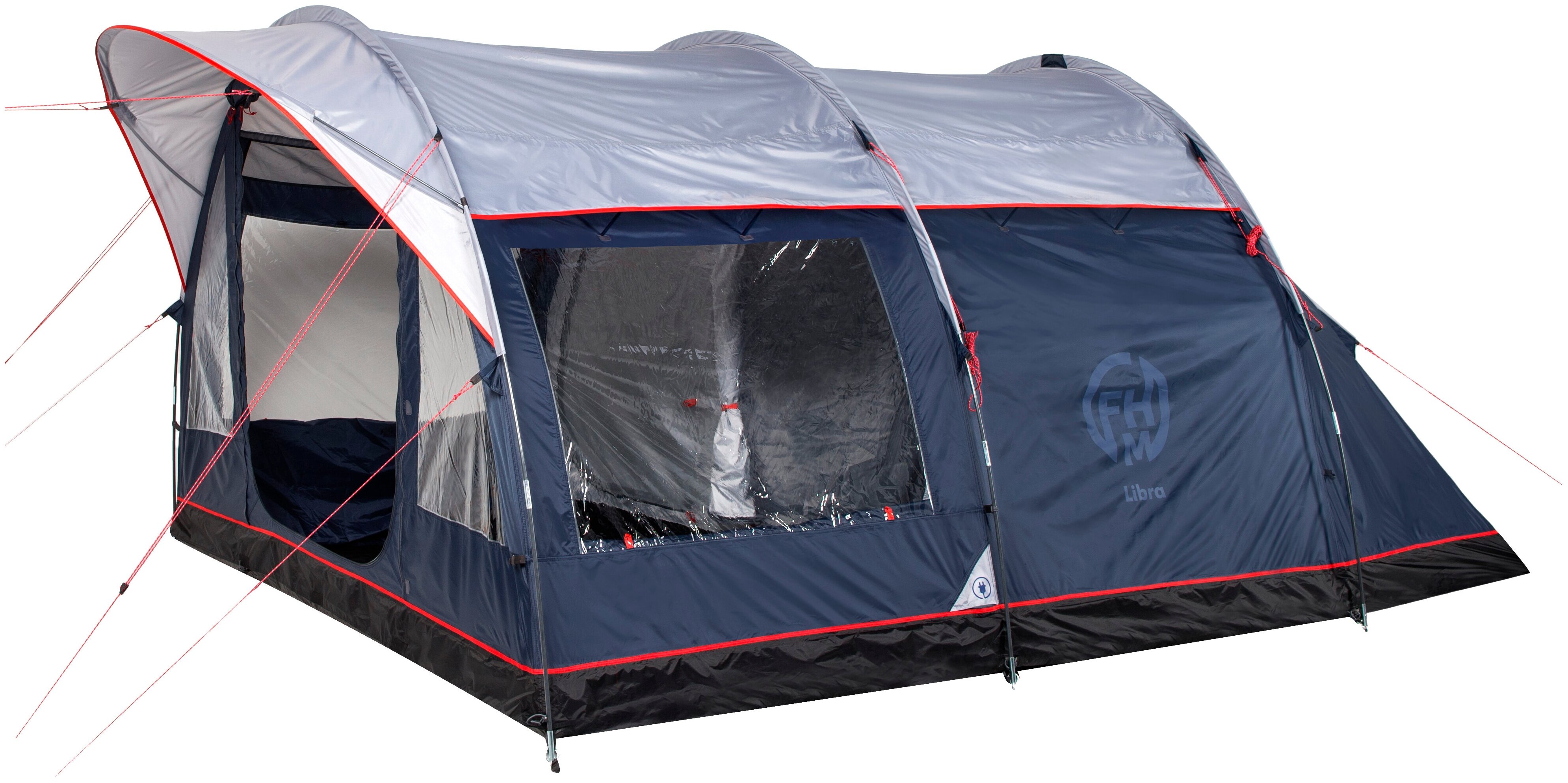 Палатка кемпинговая "Libra 4" (синий/серый)