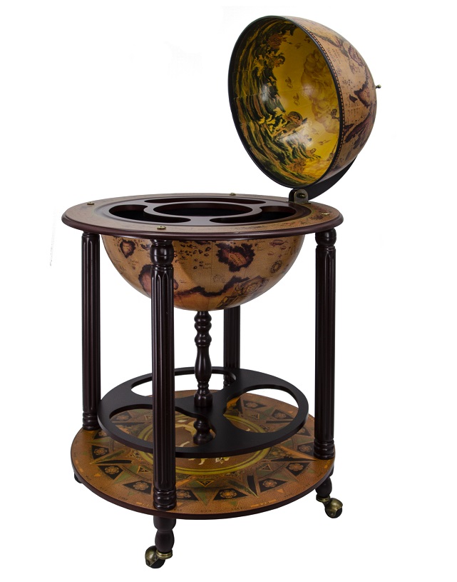 Глобус-бар Ptolemaeus напольный, сфера 45см, 61х61х100см