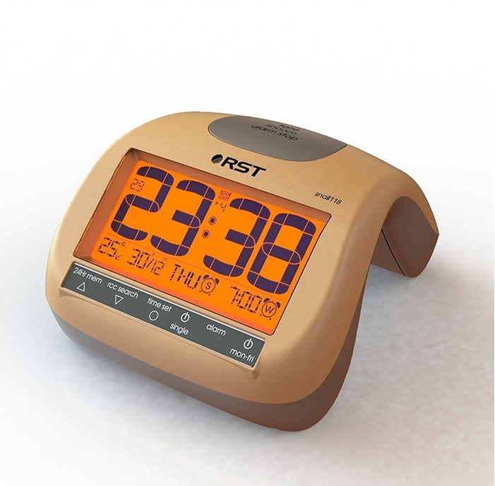 Метеочасы радиоконтролируемые (будильник) Золото