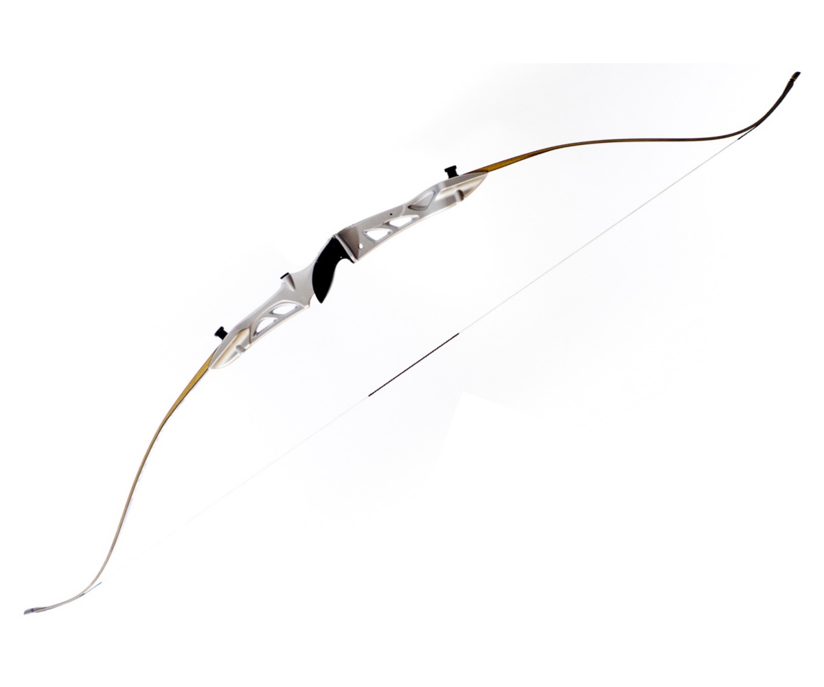 Лук рекурсивный  (Олимпик) 68" 34# (серебристая рукоять, чёрные плечи)