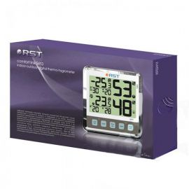 Термогигрометр (дом/улица, большой дисплей, слоновая кость) цифровой