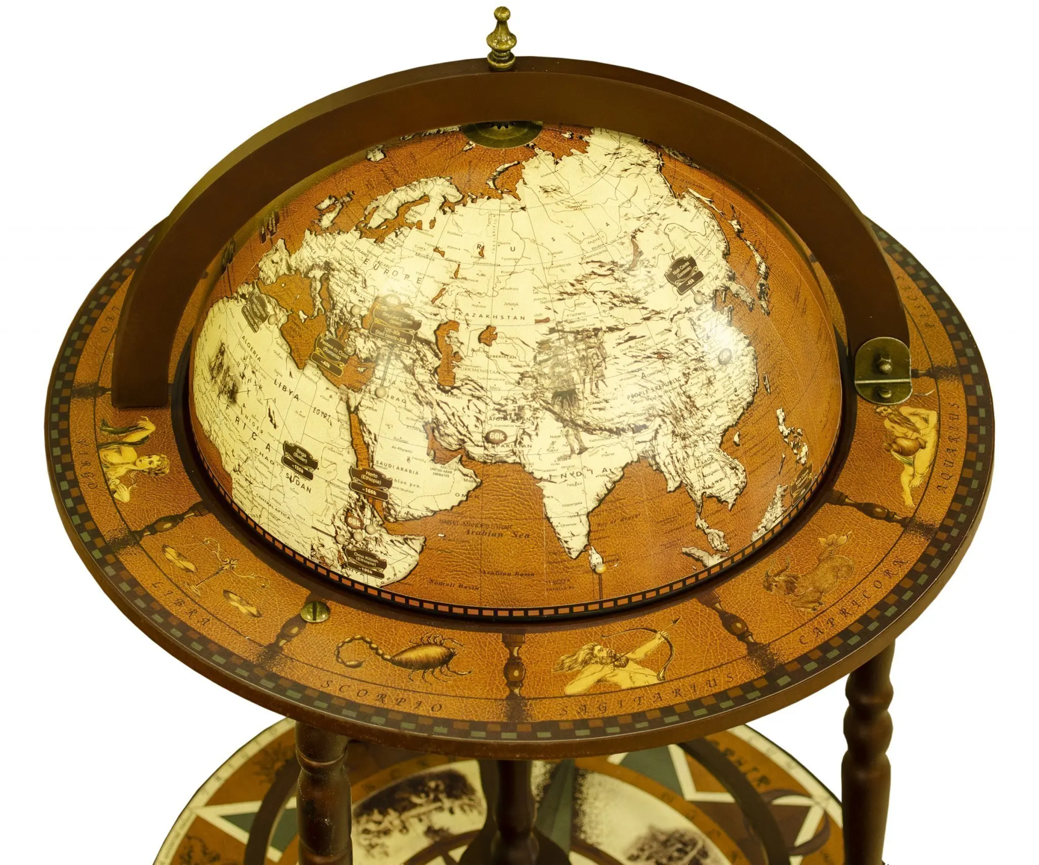 Глобус-бар напольный сфера 42см, 59*59*90,