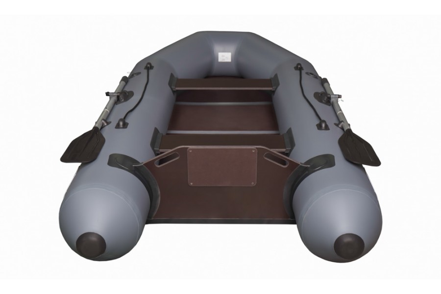 Лодка ПВХ "Skiff-280", надувное дно, 2 местная, серая